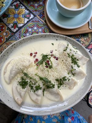 Tofu tortellini  at Palo Verde in Prague