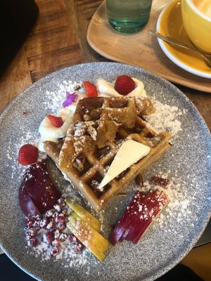 Waffles unfortunately super hard! at Palo Verde in Prague