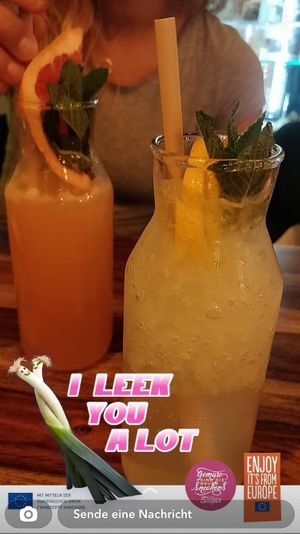 Grapefruit and lavender-lemon lemonade  at Palo Verde in Prague