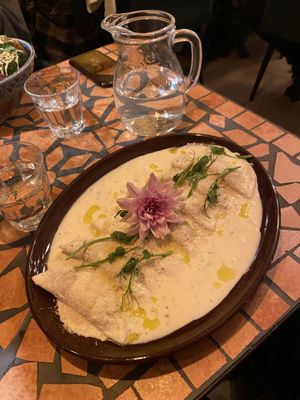 Mushroom ravioli. Delicious.  at Palo Verde in Prague