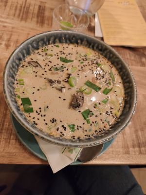 Tom Kha Soup with mushrooms at Palo Verde in Prague