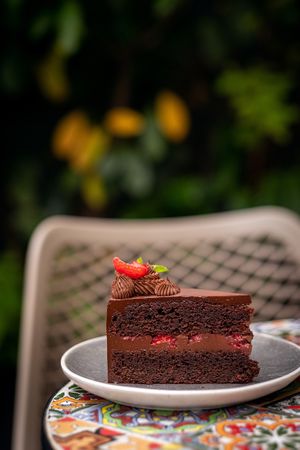 Chocolate Strawberry cake at Palo Verde in Prague