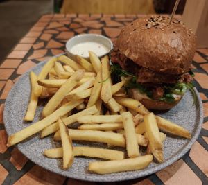 Pulled Soy Meat Burger Menu at Palo Verde in Prague