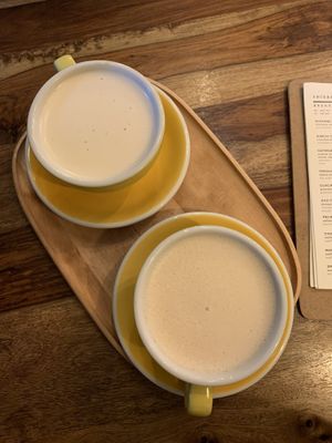 Oat chai lattes  #Veganuary at Palo Verde in Prague