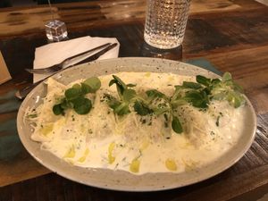 Mushroom ravioli  at Palo Verde in Prague