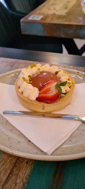 Strawberry and cream tartlets- wow!!! at Palo Verde in Prague