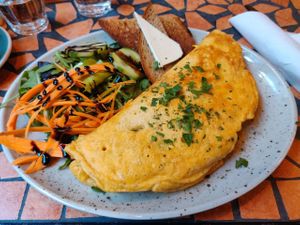 Kimchi omelette at Palo Verde in Prague