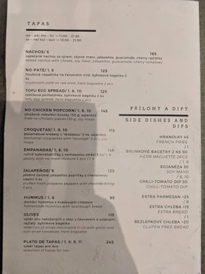 Menu 4 at Palo Verde in Prague