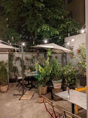 Cozy outdoor seating at Palo Verde in Prague
