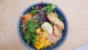 Udon salad at Palo Verde in Prague