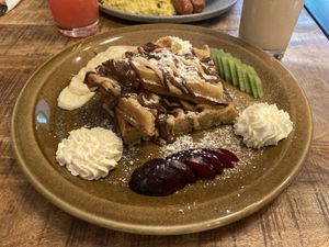 Chocolate waffles~🍫🧇  at Palo Verde in Prague