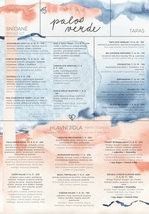 Menu~🌱  at Palo Verde in Prague
