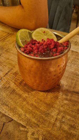 Raspberry Moscow Mule at Palo Verde in Prague