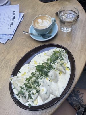 Mushroom ravioli  at Palo Verde in Prague