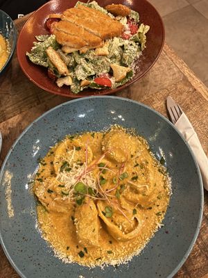 Tortellini and Caesar Salad   at Palo Verde in Prague