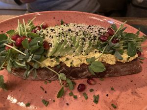 Tofu avo toast  at Palo Verde in Prague