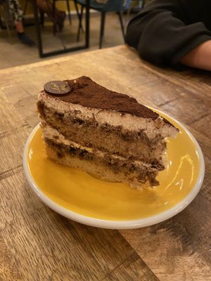 Tiramisu cake  at Palo Verde in Prague