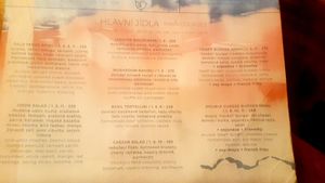 Lunch menu (from 11AM) at Palo Verde in Prague