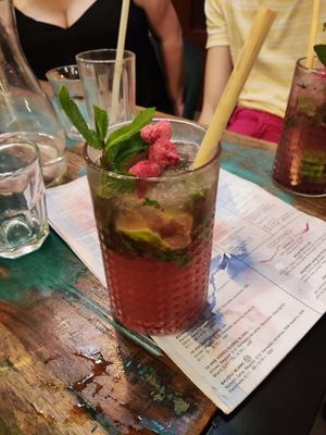 Raspberry mojito at Palo Verde in Prague