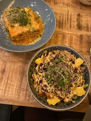 lasagna and the bowl  at Palo Verde in Prague