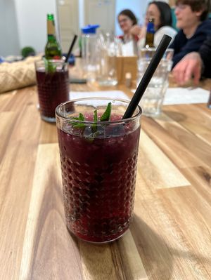 Blueberry basil drink   at Palo Verde in Prague