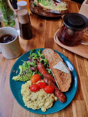Scrambled tofu at Palo Verde in Prague