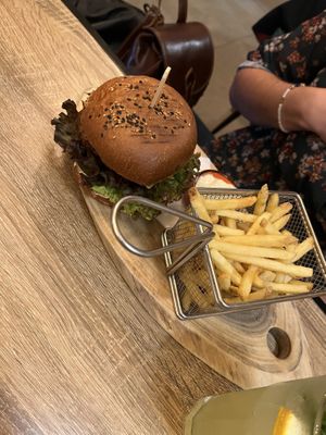 Vegan burger   at Palo Verde in Prague