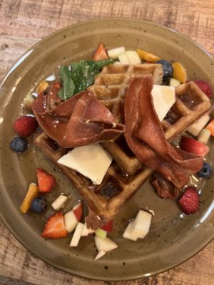 Bacon maple waffles at Palo Verde in Prague