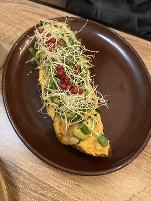 Avocado toast  at Palo Verde in Prague