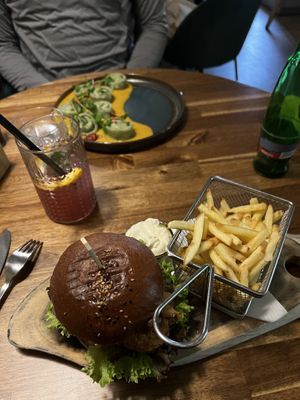 Korean no chicken burger  at Palo Verde in Prague
