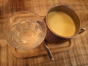 Kurkuma latte at Palo Verde in Prague