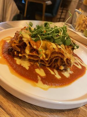 Red pesto lasagne   at Palo Verde in Prague