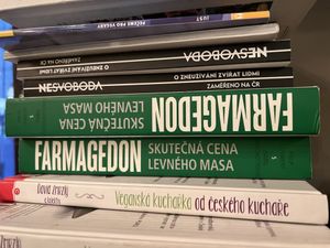 Cool books they had on the shelf  at Palo Verde in Prague