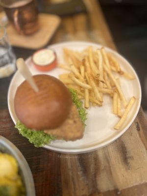 Chicken burger   at Palo Verde in Prague