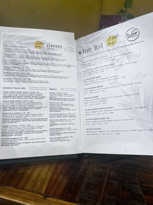 Menu   at Palo Verde in Prague