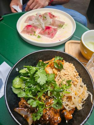 Rice ball with "meat" at Palo Verde in Prague