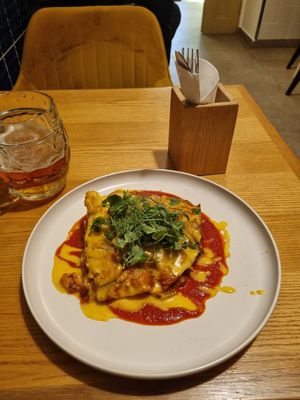 Lentil lasagna at Palo Verde in Prague