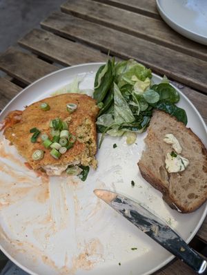 Kimchi omelette at Palo Verde in Prague