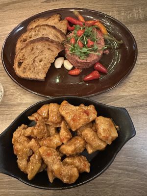 Beef Tatar und chillen Popcorn   at Palo Verde in Prague