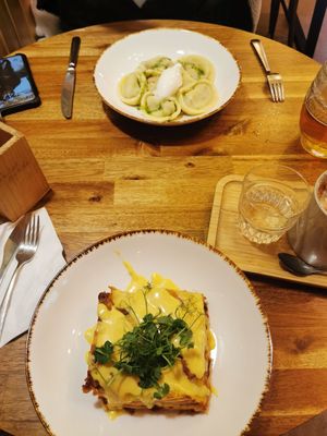 Lasagna and Pelmeni at Palo Verde in Prague