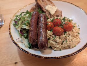 Tofu scramble breakfast at Palo Verde in Prague