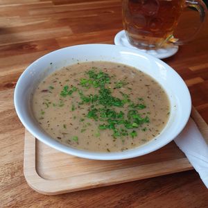 Magnificent onion soup! at Palo Verde in Prague