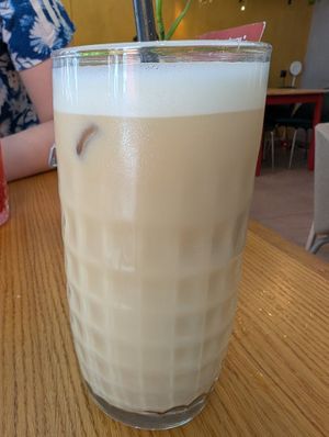 Iced cafe latte at Palo Verde in Prague