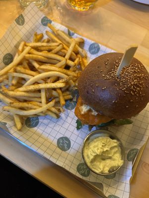 Chicken burger  at Palo Verde in Prague