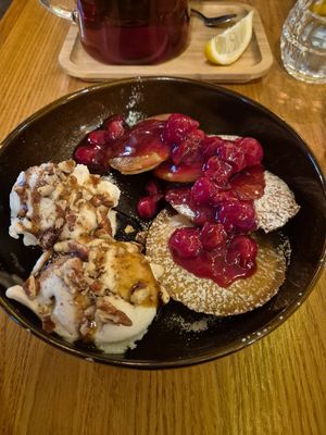 Pancakes with soft serve at Palo Verde in Prague