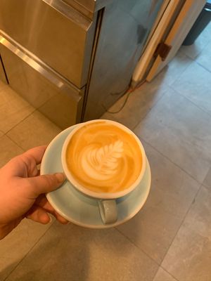 Cappuccino with oat milk at Palo Verde in Prague