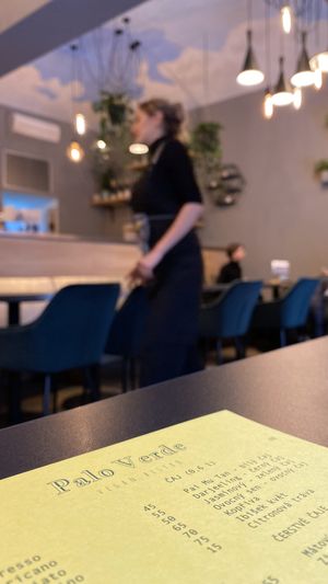 You can choose from many beverages including a good amount of tea   at Palo Verde in Prague