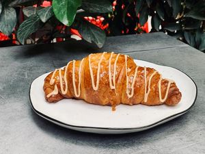 Homemade peanut croissant at Palo Verde in Prague