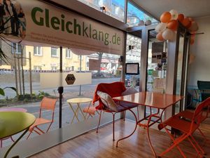 inside looking out  at Hippo Bio Vegan in Hannover