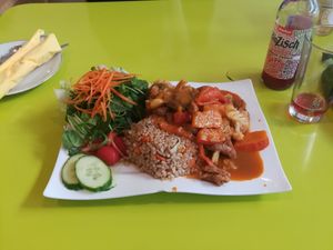 Curry mit Gemüse und Sojastreifen at Hippo Bio Vegan in Hannover
